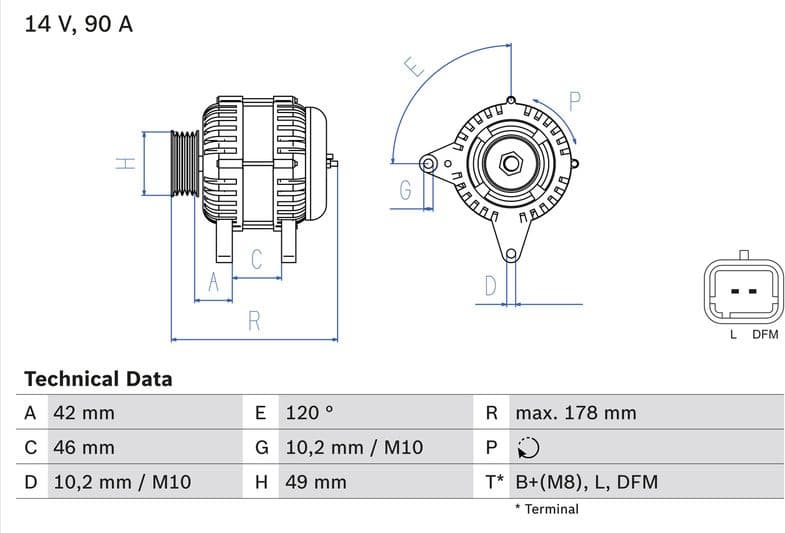 Alternator 0986048911 - image 2
