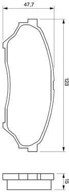 Brake Pad Set, disc brake 0986424713 - image 8