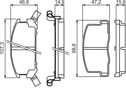 Brake Pad Set, disc brake 0986494412 - image 2