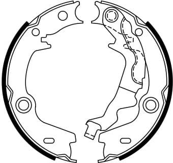 Brake Shoe Set, parking brake 0986487761 - image 2