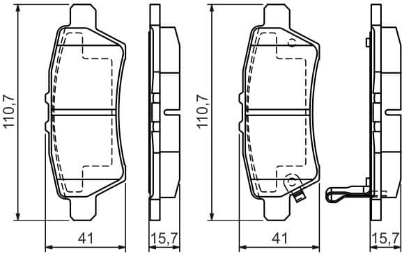 Brake Pad Set, disc brake 0986494369 - image 8