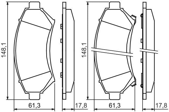 Brake Pad Set, disc brake 0986424466 - image 6