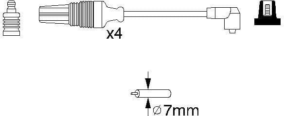 Ignition Cable Kit 0986356830 - image 10