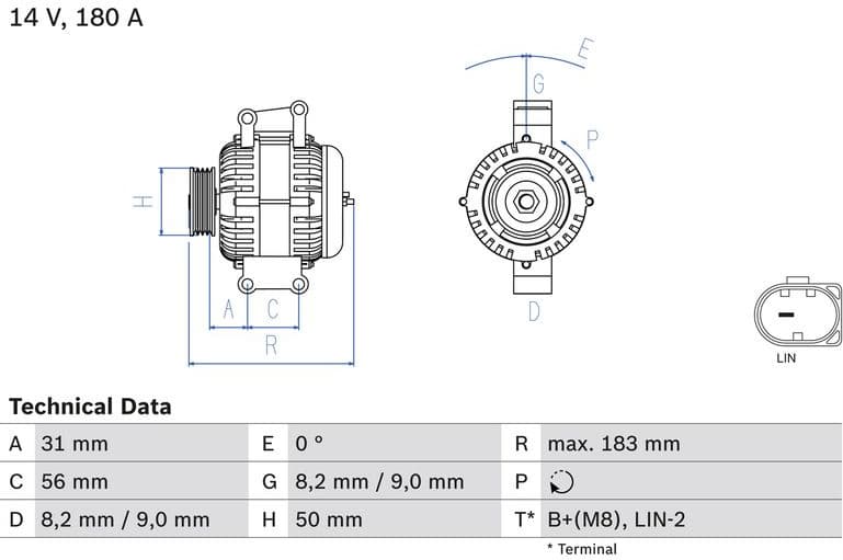 Alternator 0986083660 - image 3