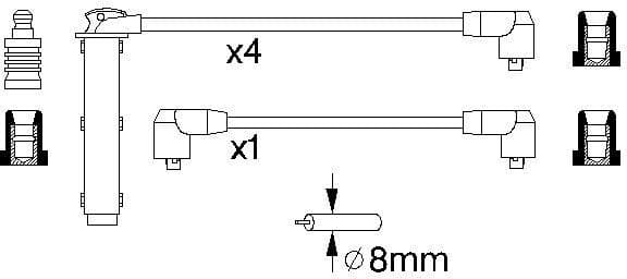Ignition Cable Kit 0986356802 - image 10