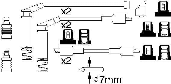 Ignition Cable Kit 0986357125 - image 10