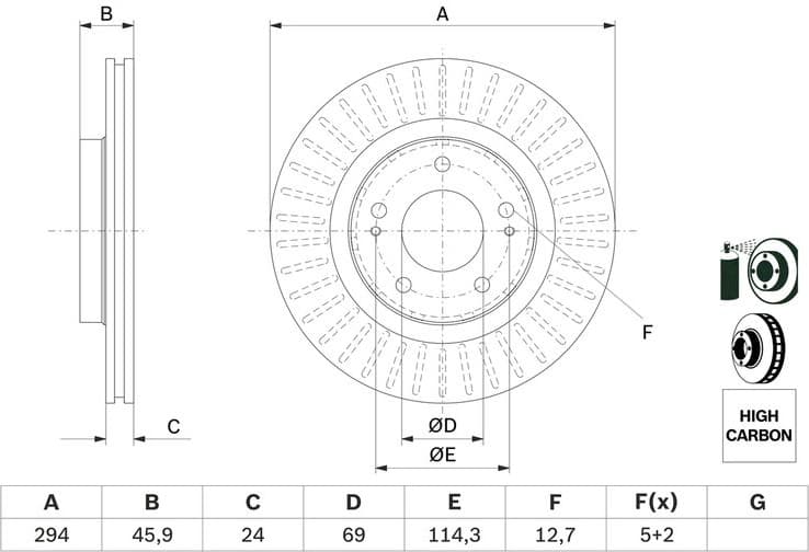 Brake Disc 0986479E76 - image 2