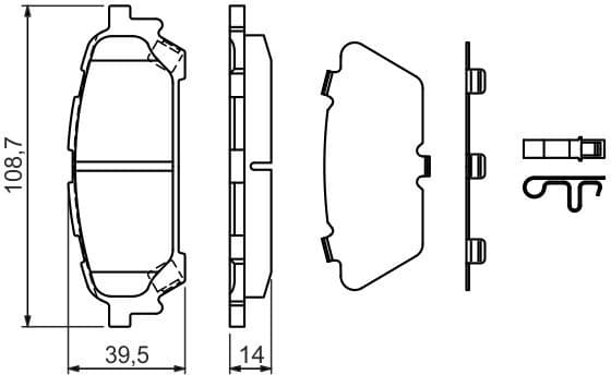Brake Pad Set, disc brake 0986494232 - image 2