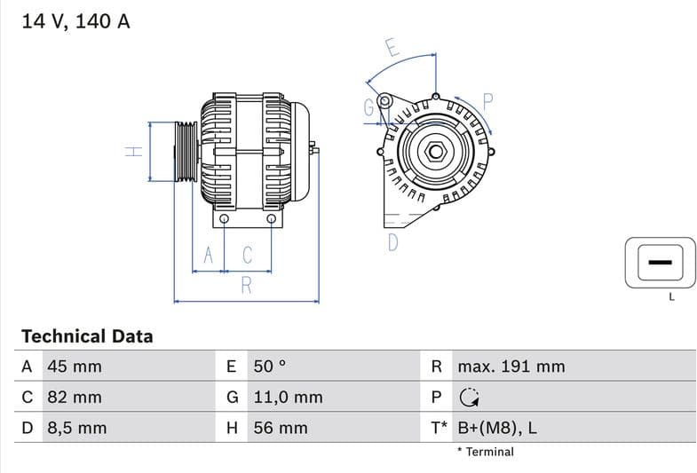 Alternator 0986042840 - image 3