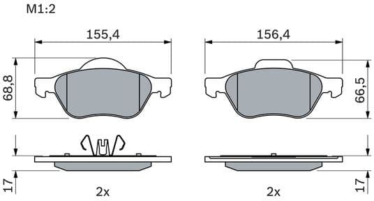 Brake Pad Set, disc brake 0986494439 - image 12