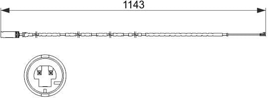 Warning Contact, brake pad wear 1987473517 - image 6
