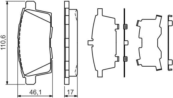Brake Pad Set, disc brake 0986494376 - image 2