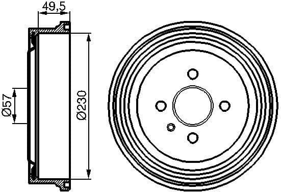 Brake Drum 0986477100 - image 2