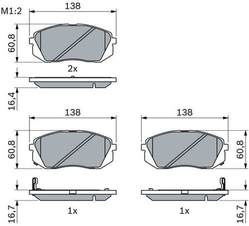 Brake Pad Set, disc brake 0986494422 - image 12