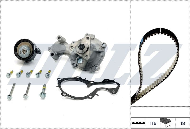 Water Pump & Timing Belt Kit KD178IO