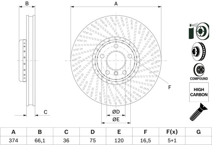 Brake Disc 0986479E63 - image 2