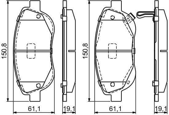 Brake Pad Set, disc brake 0986494682 - image 10