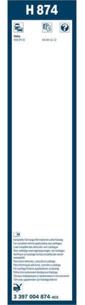 Wiper blade BOSCH, 1psc 3397004874 - image 2