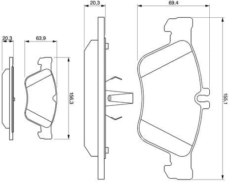 Brake Pad Set, disc brake 0986494001 - image 12