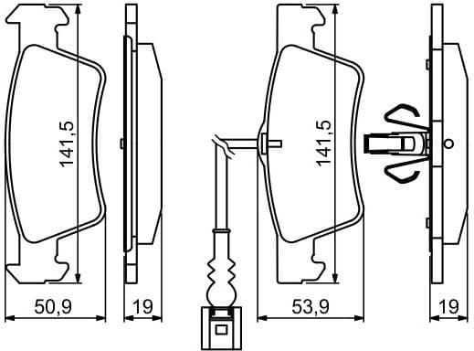 Brake Pad Set, disc brake 0986494219 - image 2