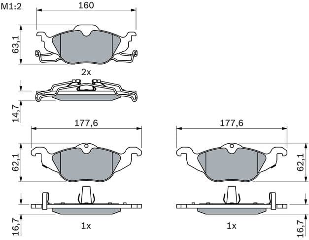 Brake Pad Set, disc brake 0986424456 - image 9