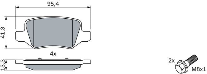 Brake Pad Set, disc brake 0986494023 - image 12