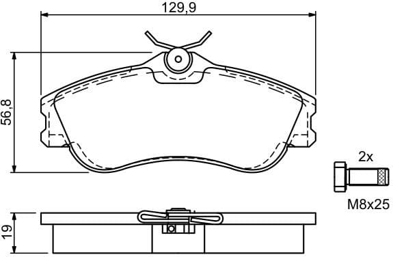 Brake Pad Set, disc brake 0986424583 - image 8