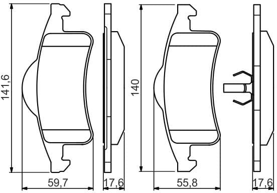 Brake Pad Set, disc brake 0986424665 - image 8