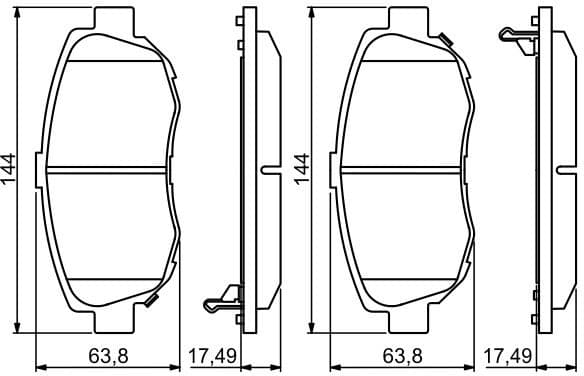 Brake Pad Set, disc brake 0986494211 - image 6