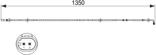 Warning Contact, brake pad wear 1987473503 - image 7