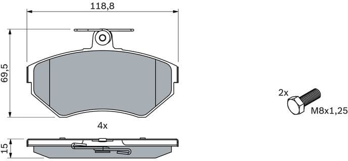 Brake Pad Set, disc brake 0986494010 - image 8