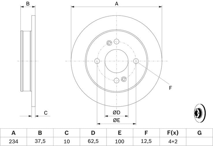 Brake Disc 0986479B95 - image 10
