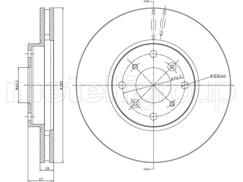 Brake discs kit front (2pcs) 23-0582 - image 2