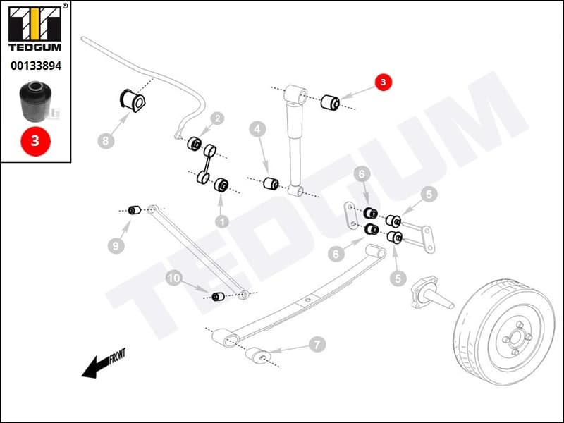 Shock absorber bushing EL967