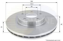 Brake disc, 1pcs FRONT ADC2318V - image 2