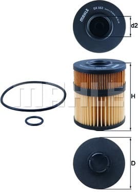 Filter oil OX563D - image 3