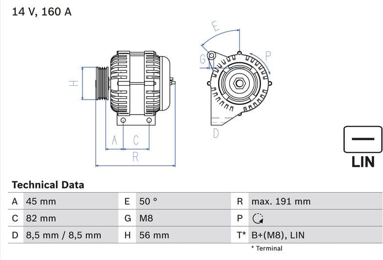 Alternator 0986047500 - image 2
