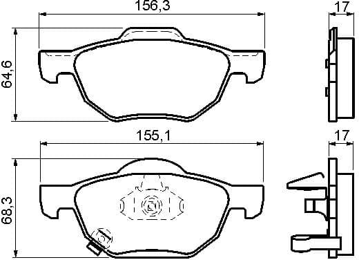 Brake Pad Set, disc brake 0986494135 - image 12
