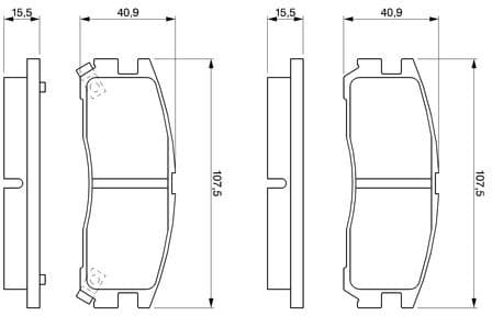 Brake Pad Set, disc brake 0986461145 - image 6