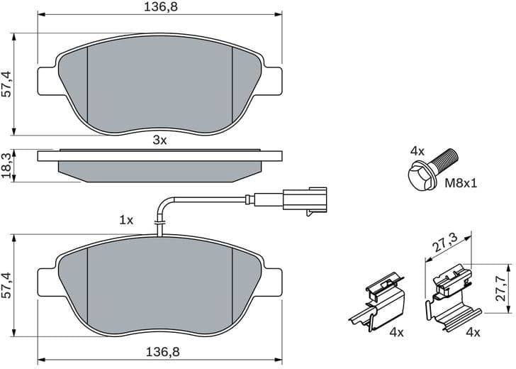 Brake Pad Set, disc brake 0986424596 - image 14