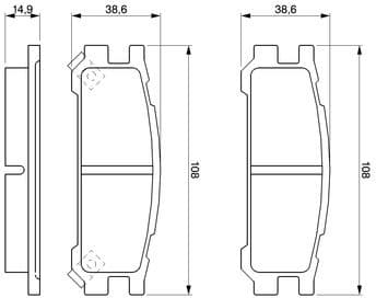 Brake Pad Set, disc brake 0986461143 - image 6