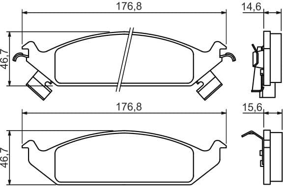 Brake Pad Set, disc brake 0986494313 - image 6