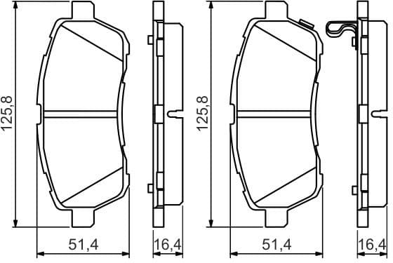 Brake Pad Set, disc brake 0986494574 - image 15