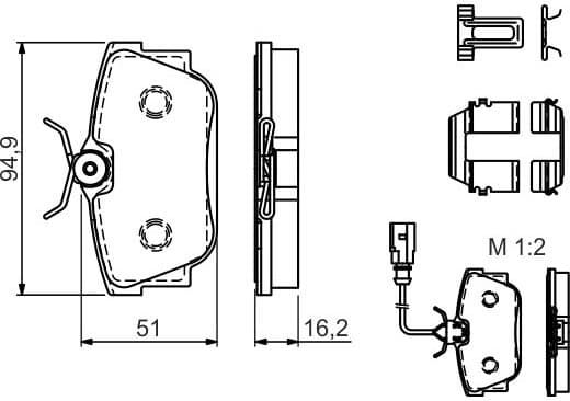 Brake Pad Set, disc brake 0986494529 - image 9