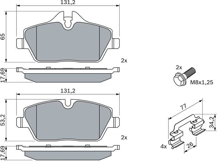 Brake Pad Set, disc brake 0986494588 - image 5