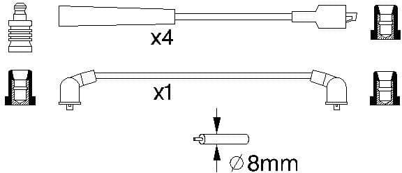 Ignition Cable Kit 0986357129 - image 10