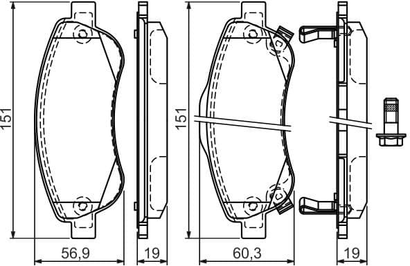 Brake Pad Set, disc brake 0986494379 - image 8