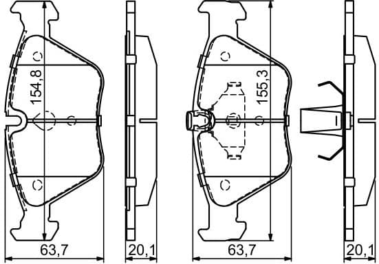 Brake Pad Set, disc brake 0986424485 - image 8