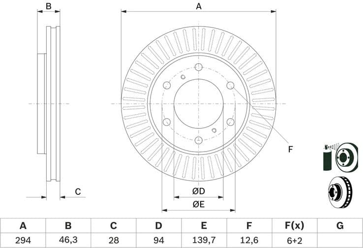 Brake Disc 0986479704 - image 6