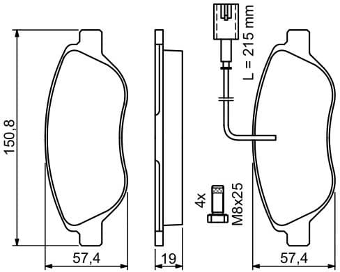 Brake Pad Set, disc brake 0986424595 - image 12
